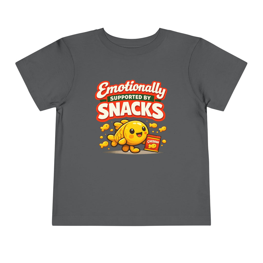 Smiling Goldfish “Emotionally Supported by Snacks” Toddler T-Shirt