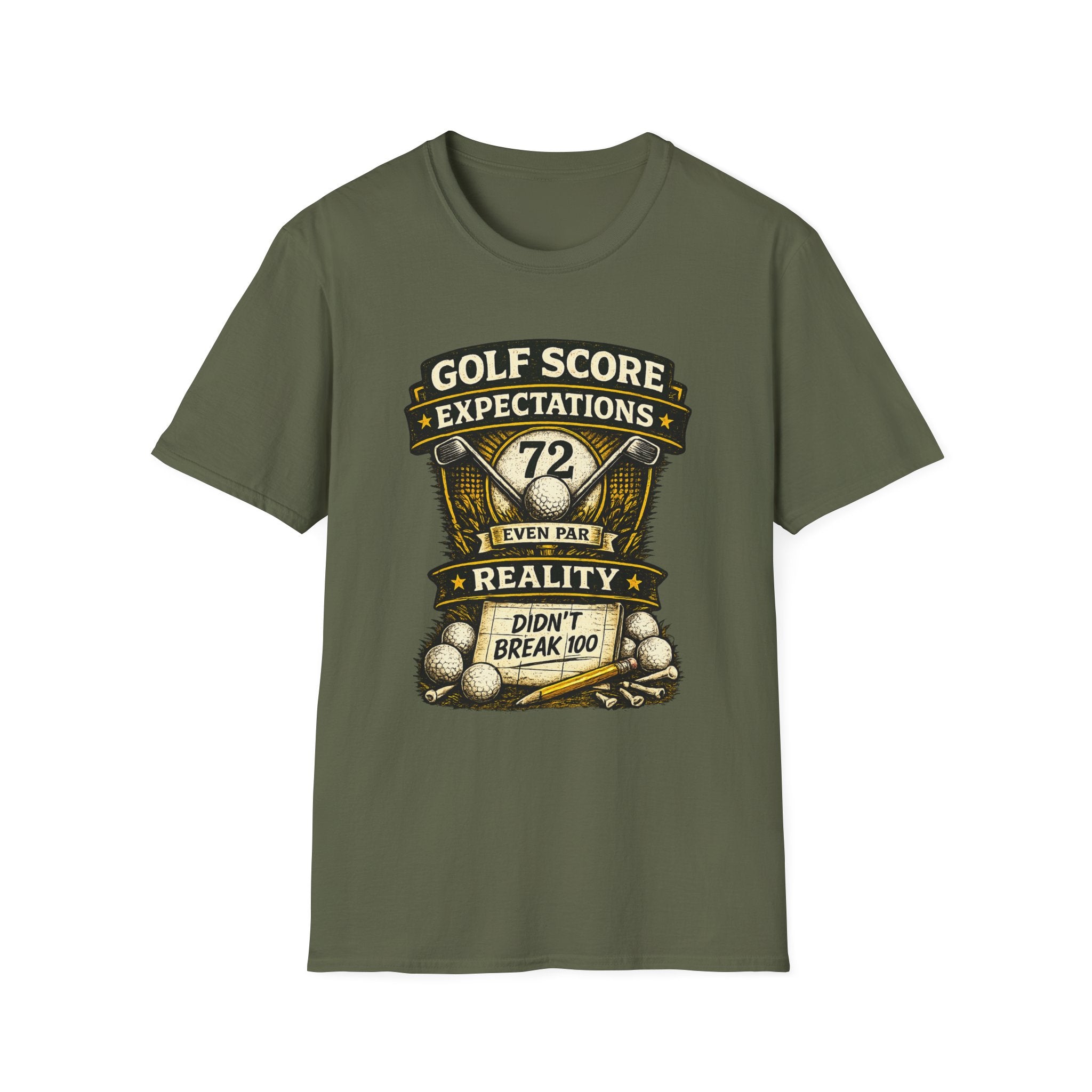 Golf Score Expectations vs Reality Golf T-Shirt