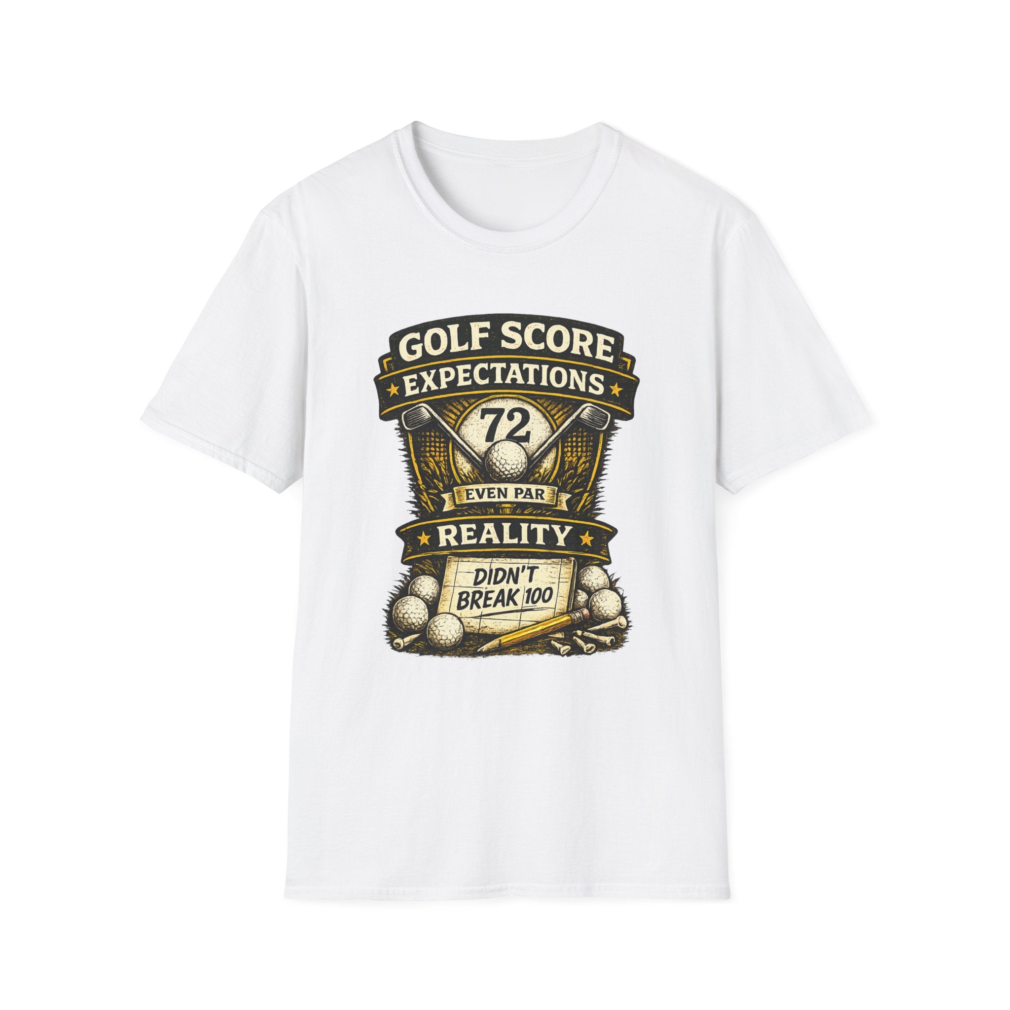 Golf Score Expectations vs Reality Golf T-Shirt