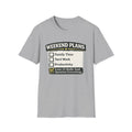 "Weekend Plans - Lose 12 Balls and Question Everything" Checklist Golf T-Shirt