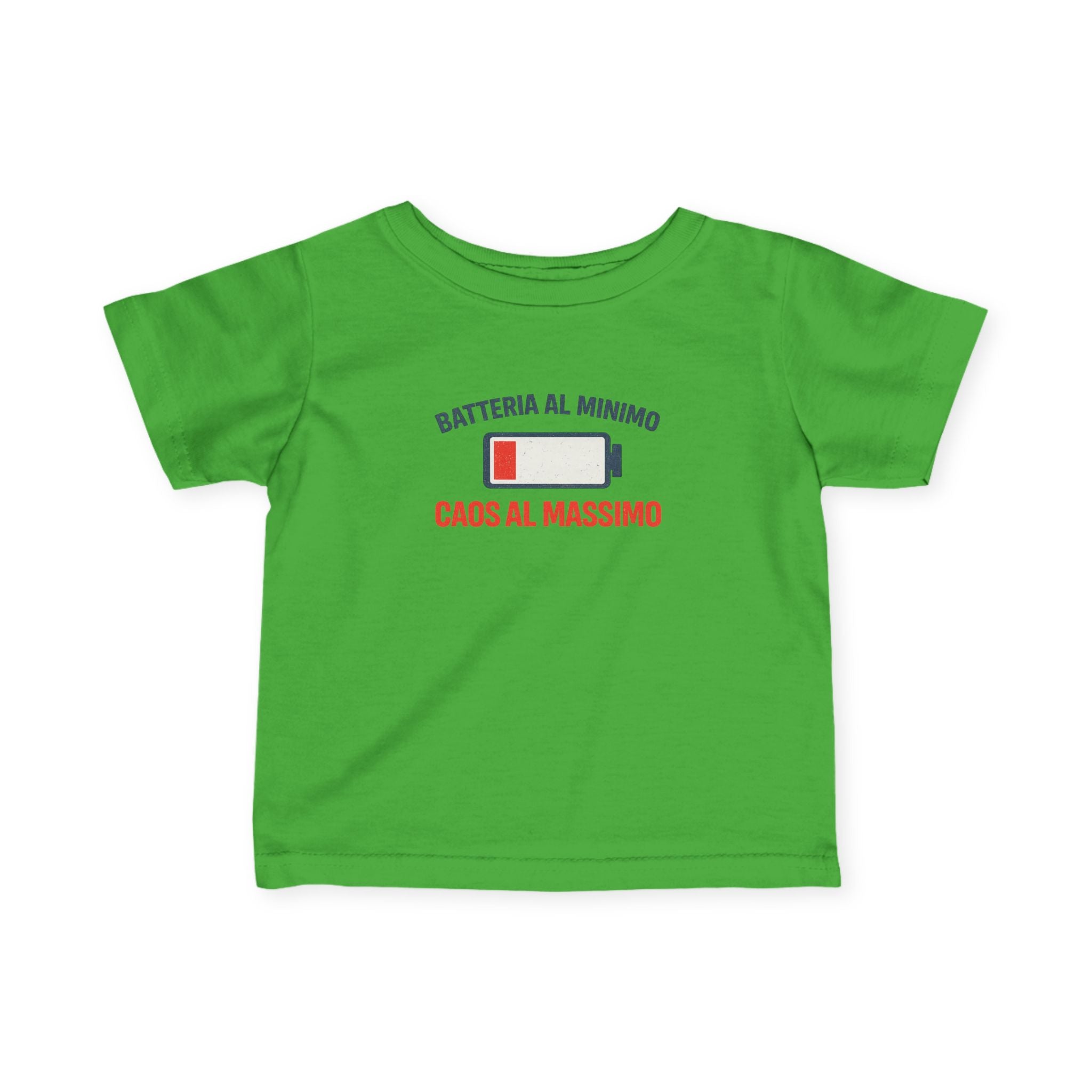 "Low Battery High Chaos" Baby T-Shirt in Italian