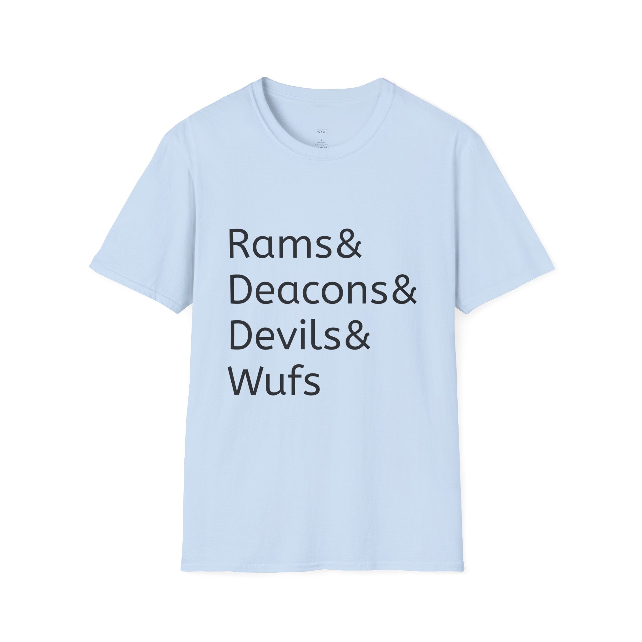 Rams & Deacons & Devils & Wufs T-Shirt