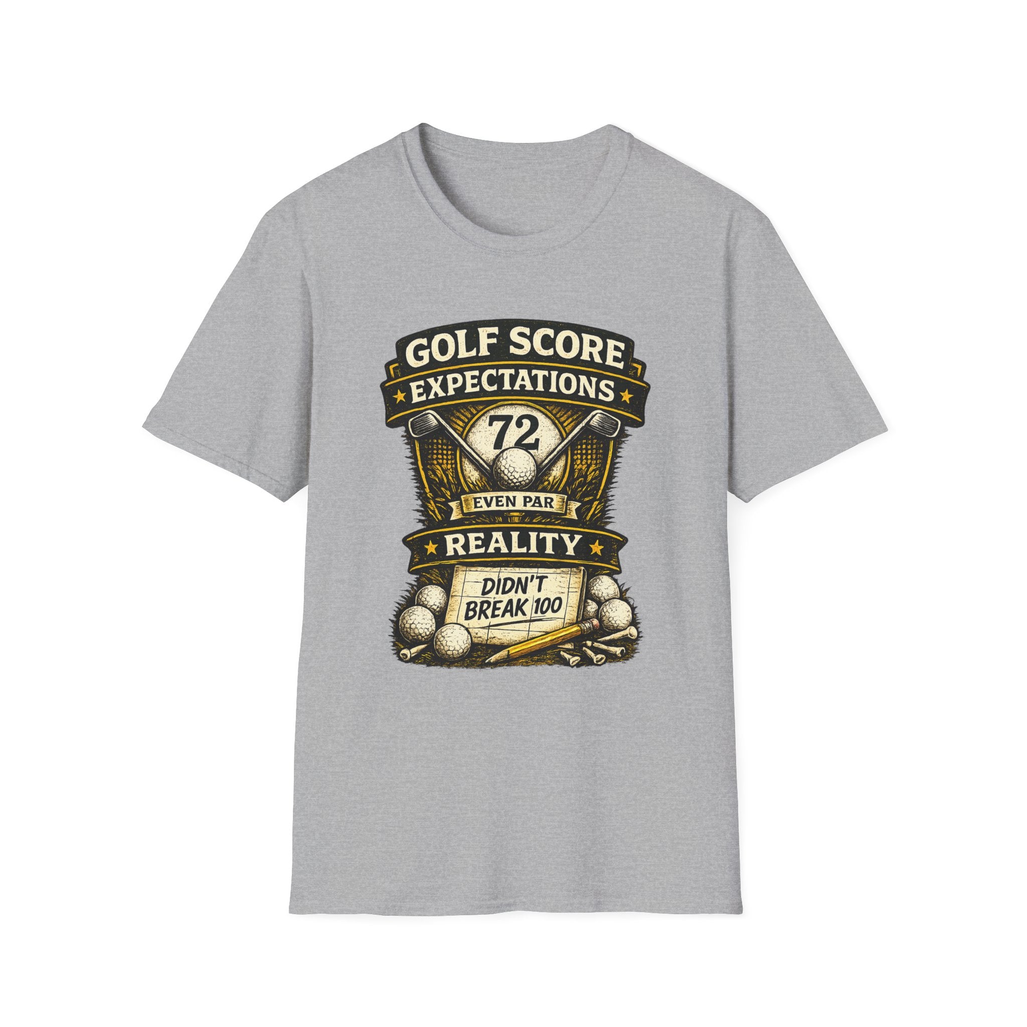 Golf Score Expectations vs Reality Golf T-Shirt