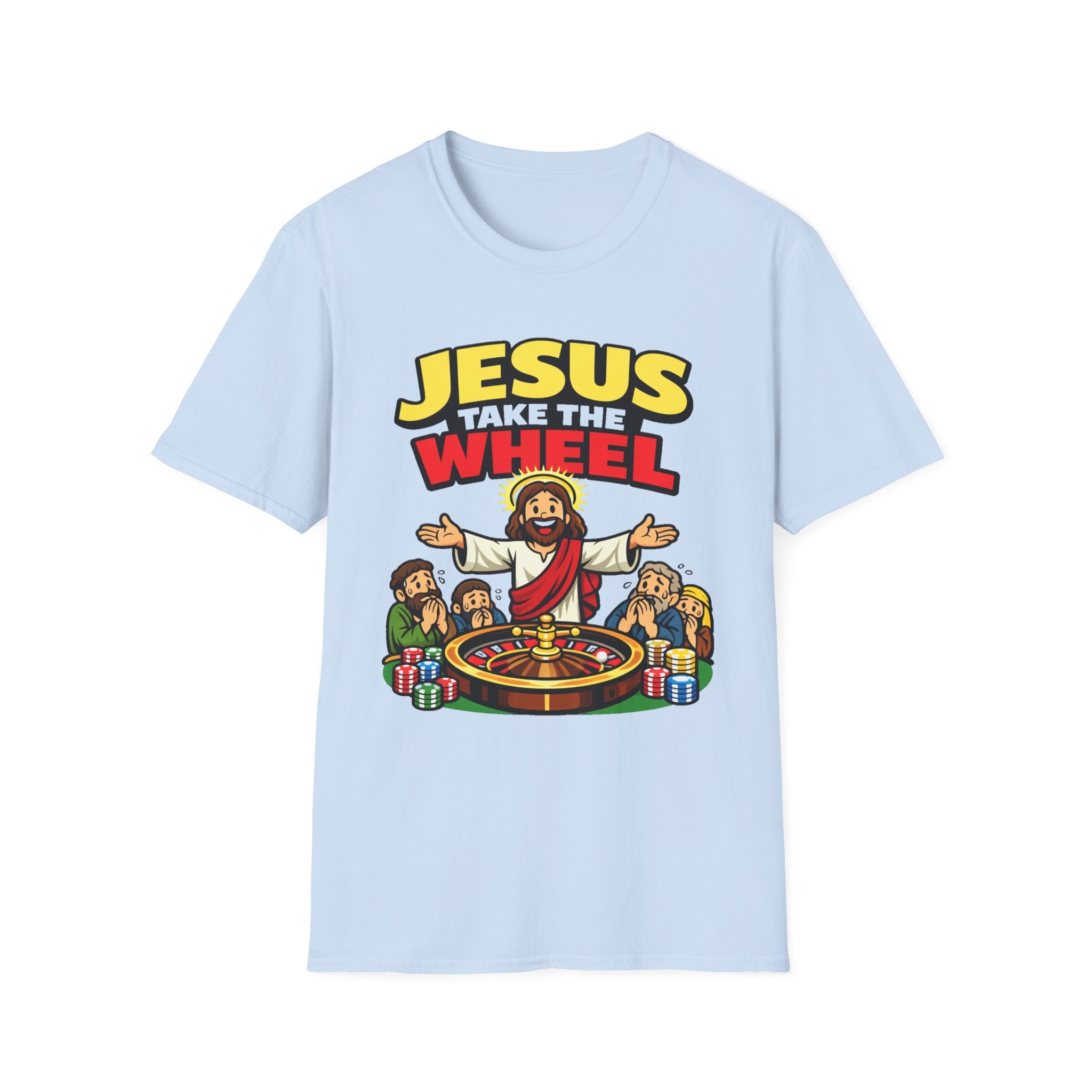 Jesus Roulette T-Shirt — Punny Gambling Faith Tee