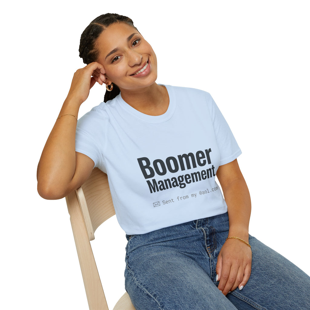 Boomer Management T-Shirt — Funny Retro Office Email Tee