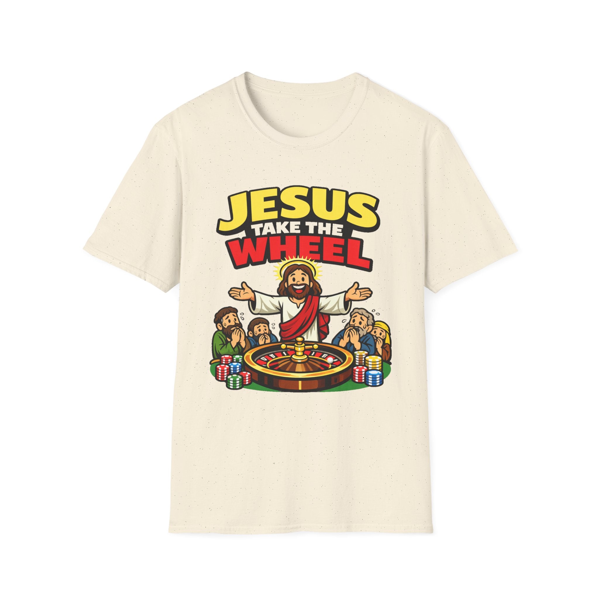Jesus Roulette T-Shirt — Punny Gambling Faith Tee