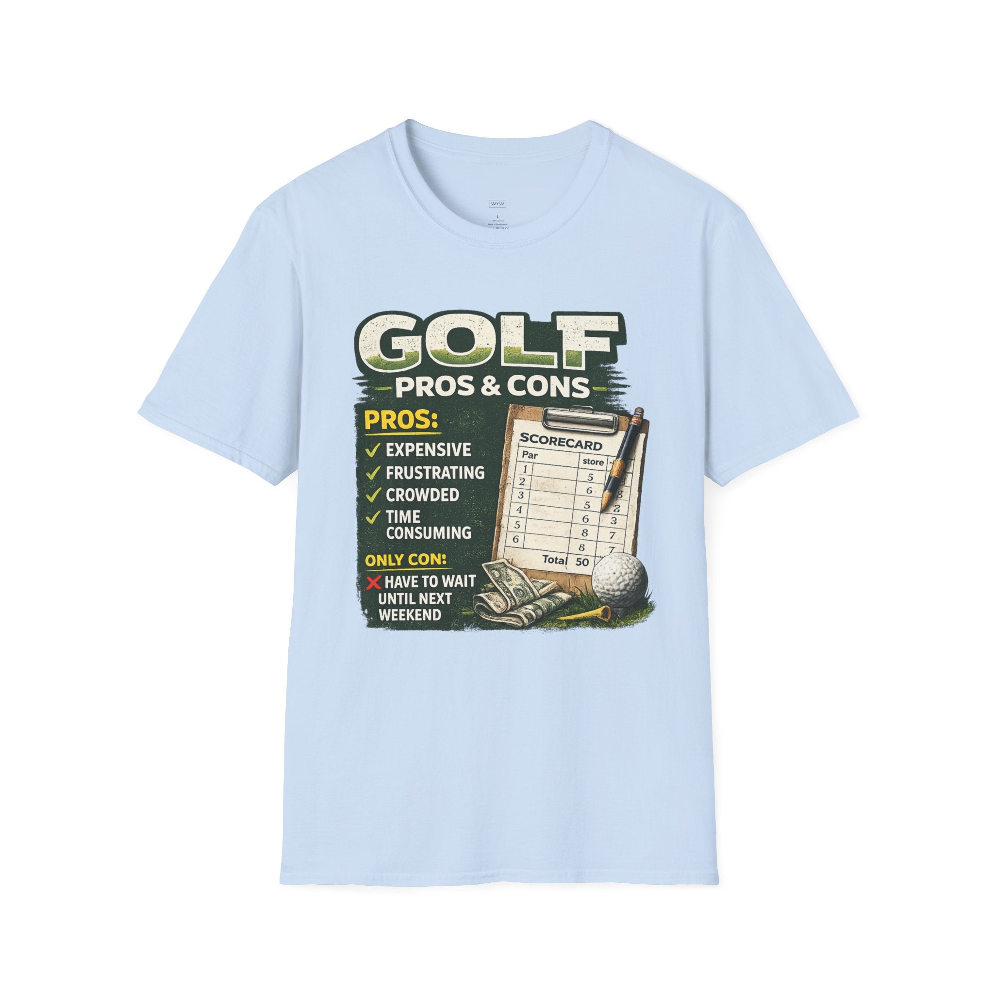 "Golf Pros & Cons" T-Shirt