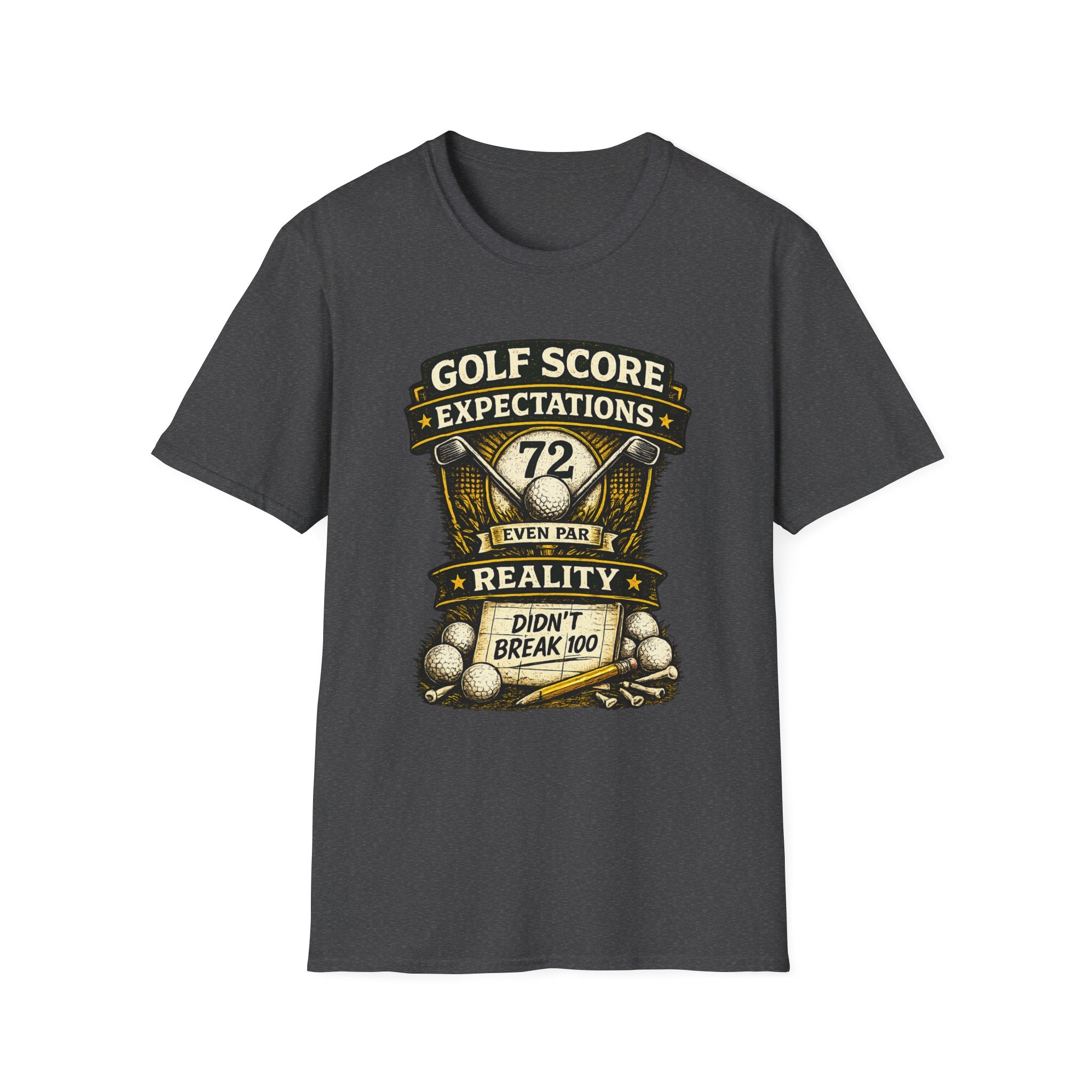 Golf Score Expectations vs Reality Golf T-Shirt