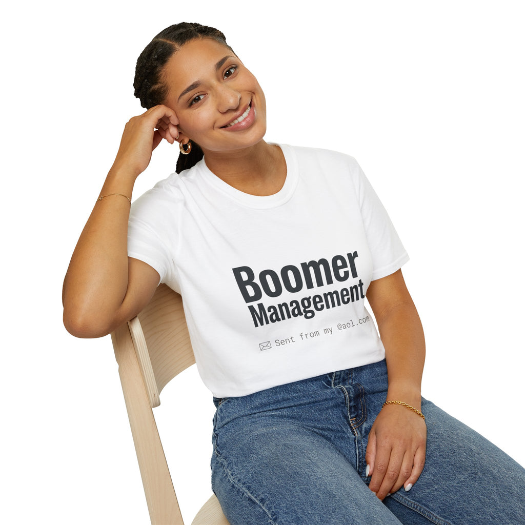 Boomer Management T-Shirt — Funny Retro Office Email Tee