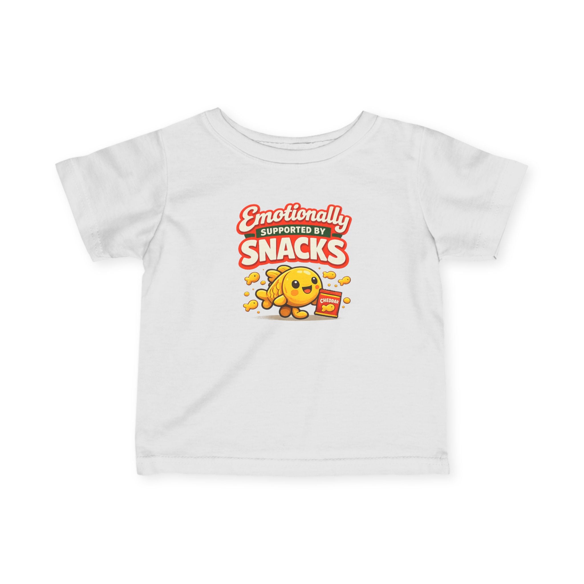 "Emotionally Supported by Snacks" Infant T-Shirt