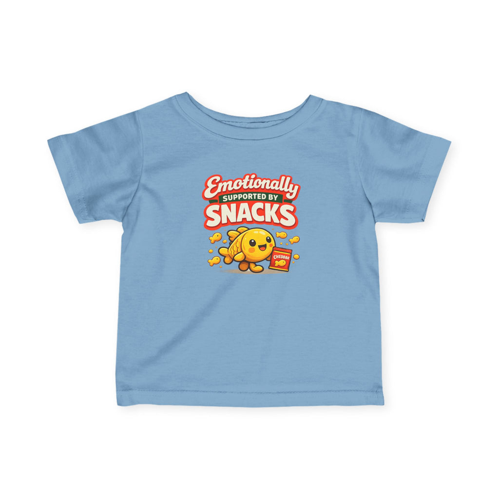 "Emotionally Supported by Snacks" Infant T-Shirt
