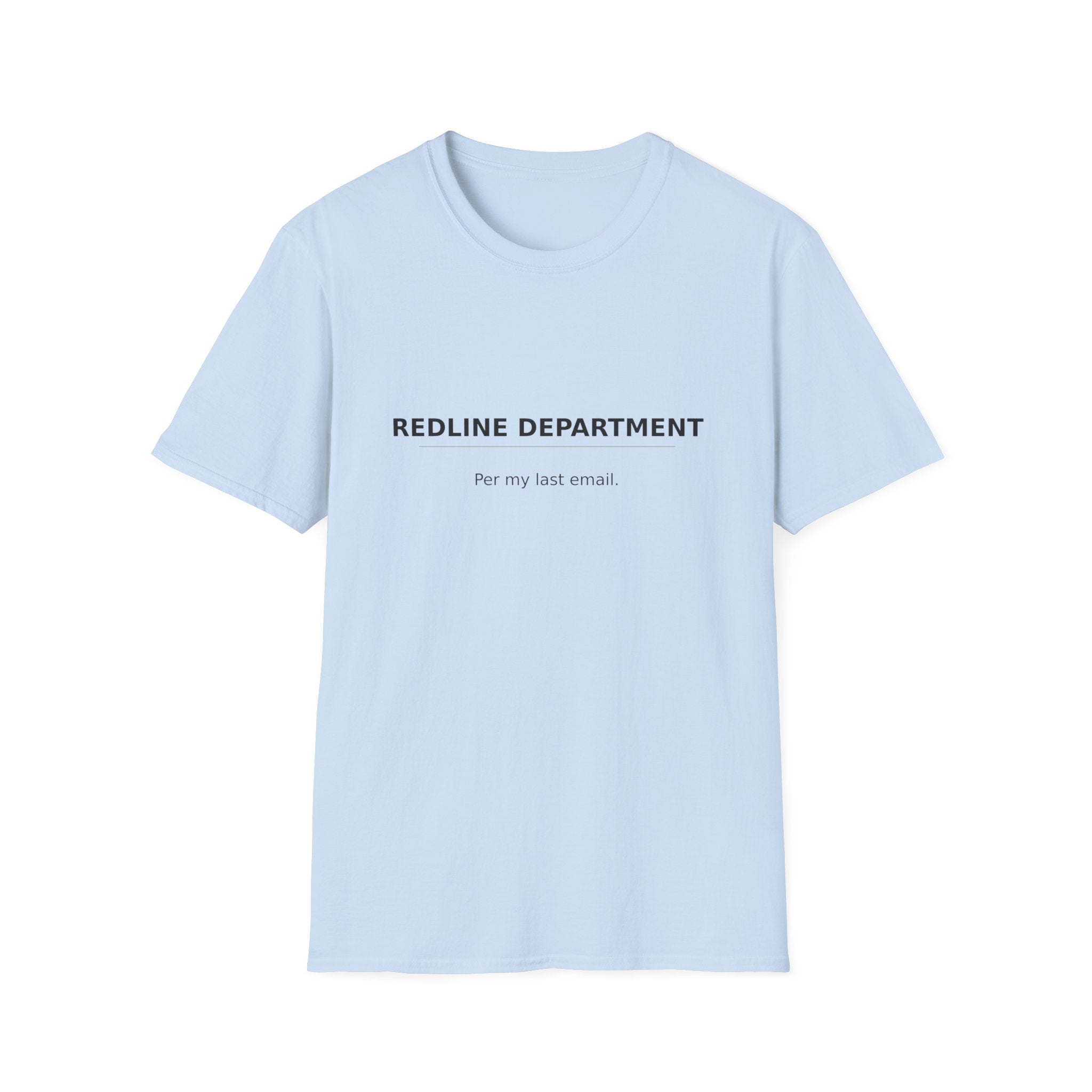 T-Shirt — 'Redline Department' Minimalist Graphic Tee