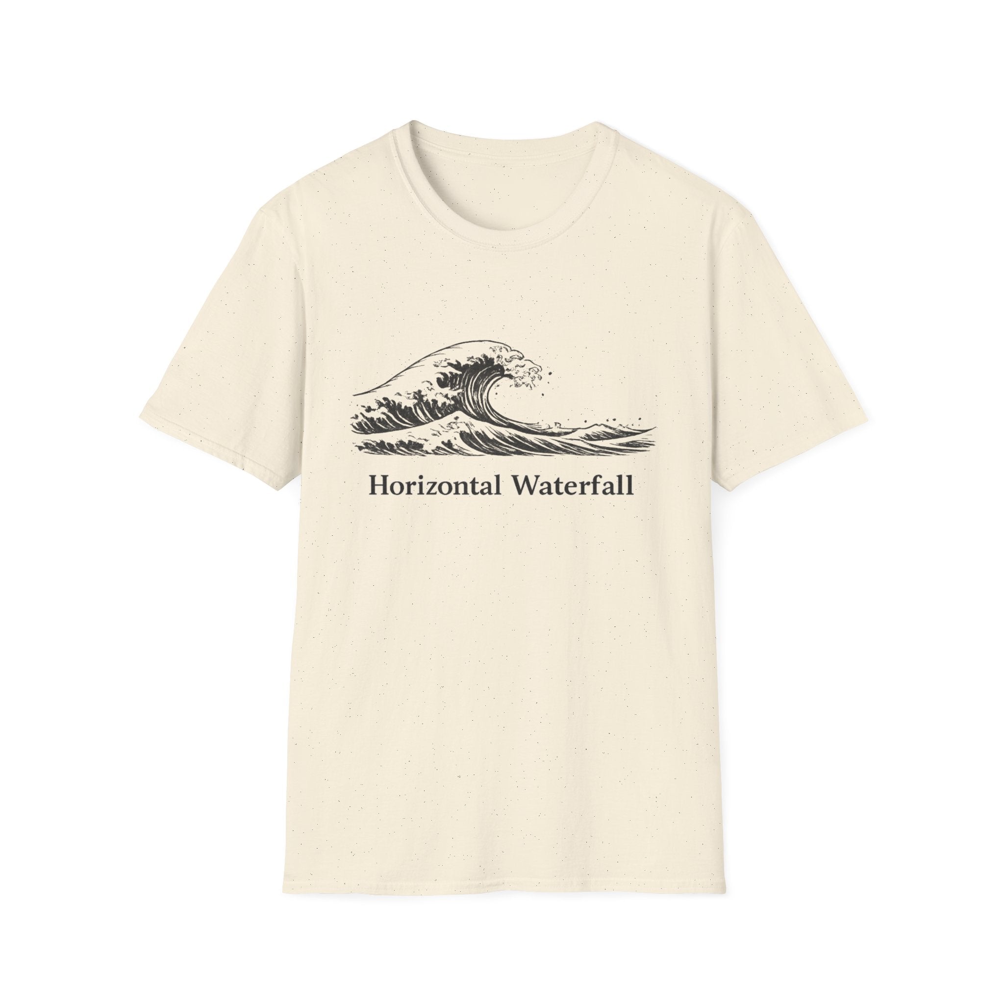 "Horizontal Waterfall" Wave Illustration T-Shirt