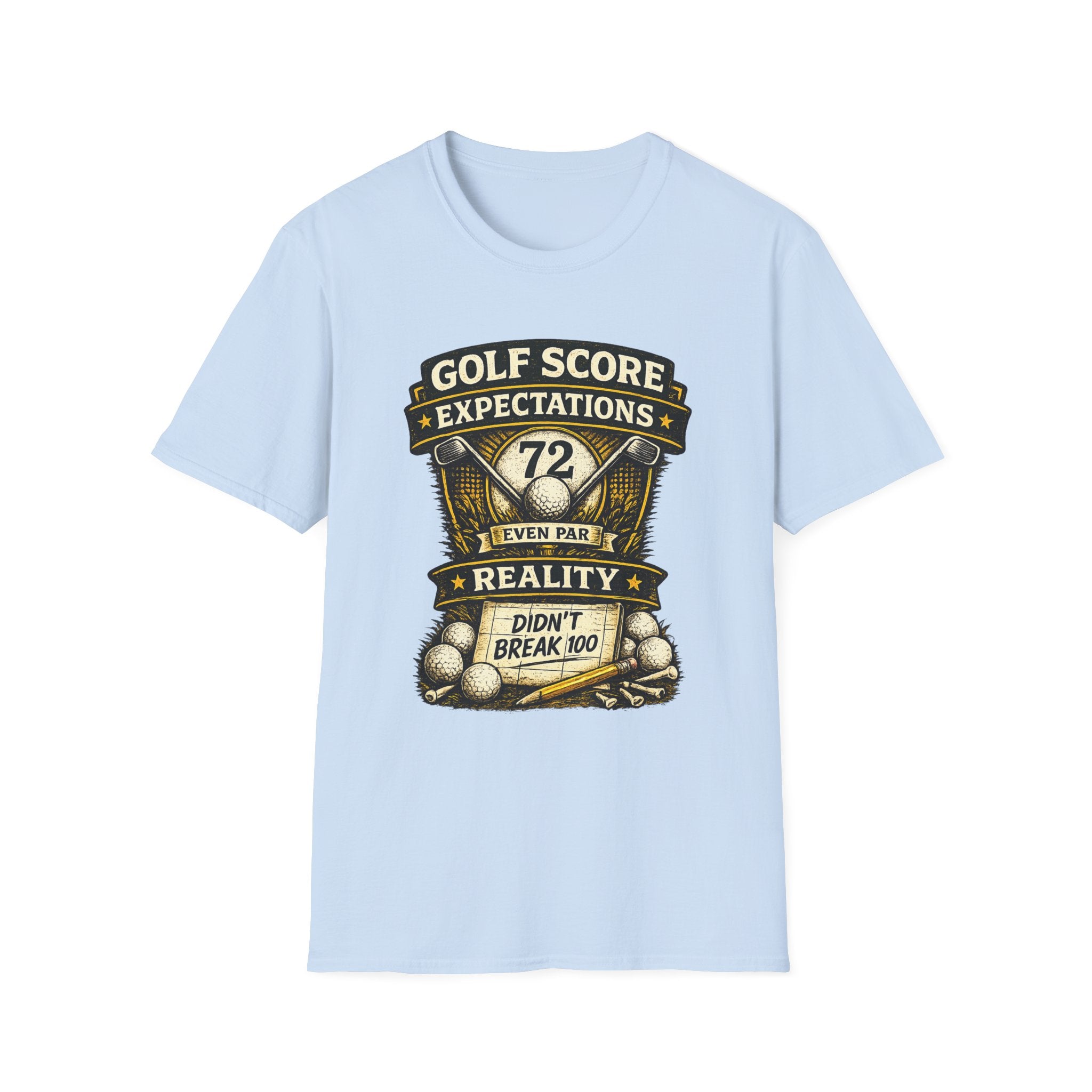Golf Score Expectations vs Reality Golf T-Shirt
