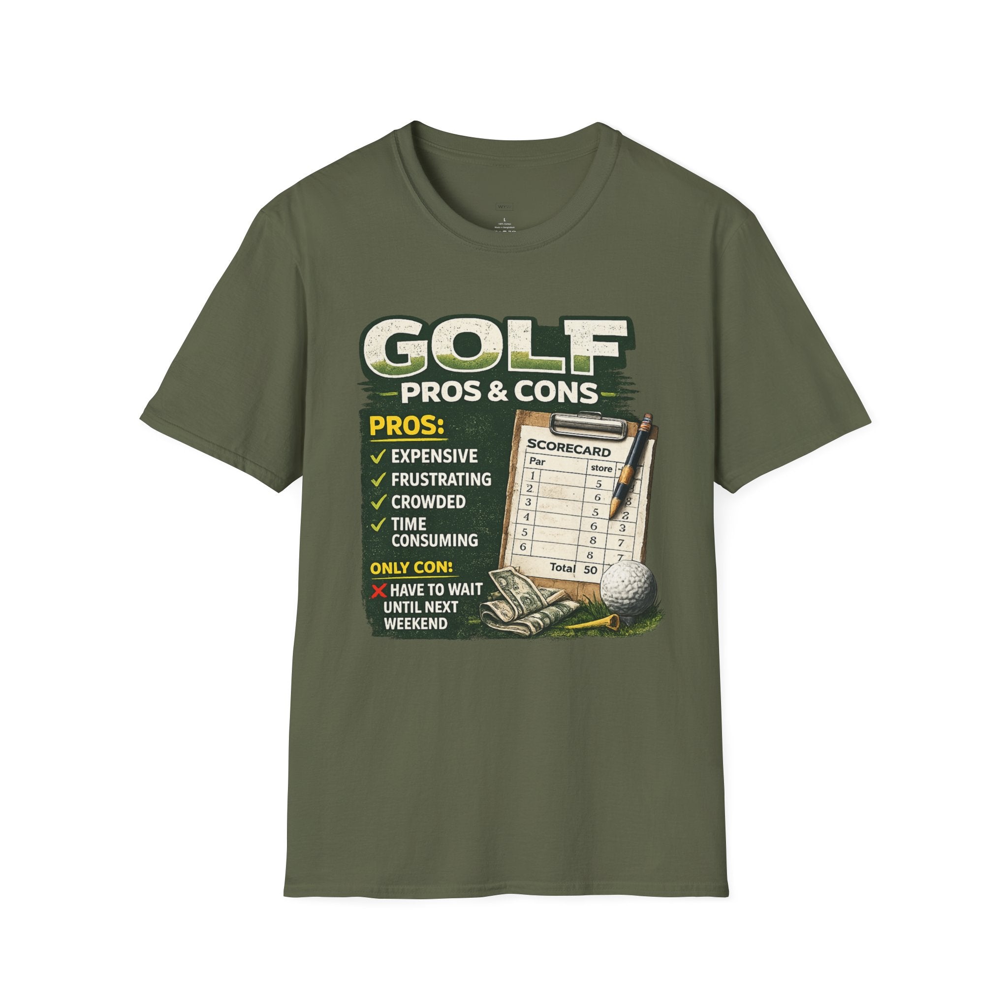 "Golf Pros & Cons" T-Shirt