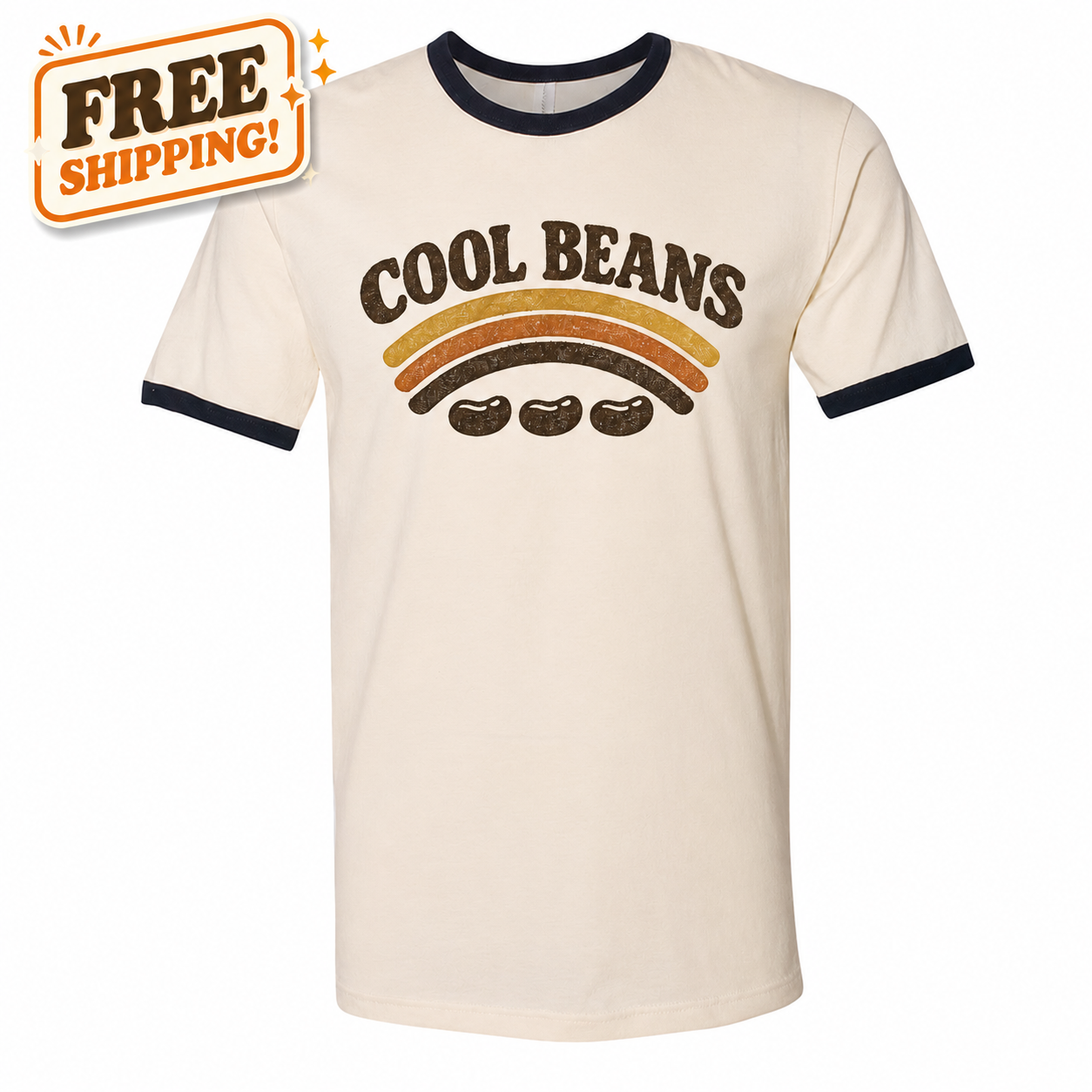 Cool Beans Retro Ringer T-Shirt