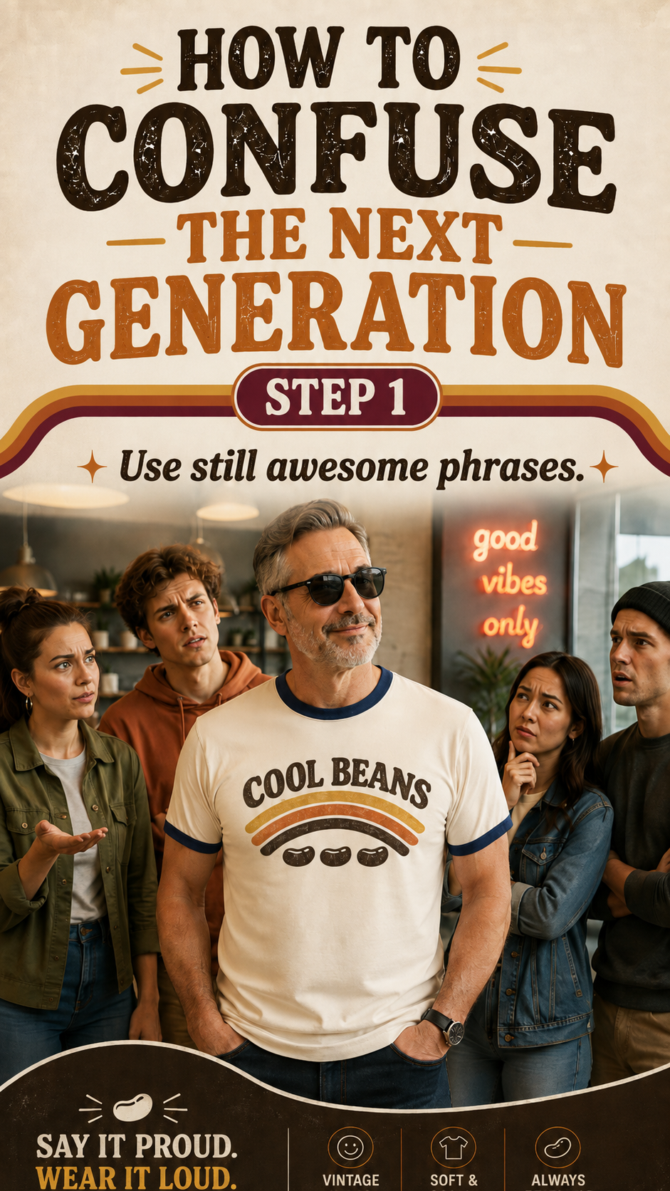 Cool Beans Retro Ringer T-Shirt