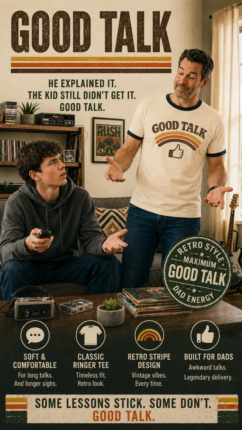 Good Talk Retro Ringer T-Shirt