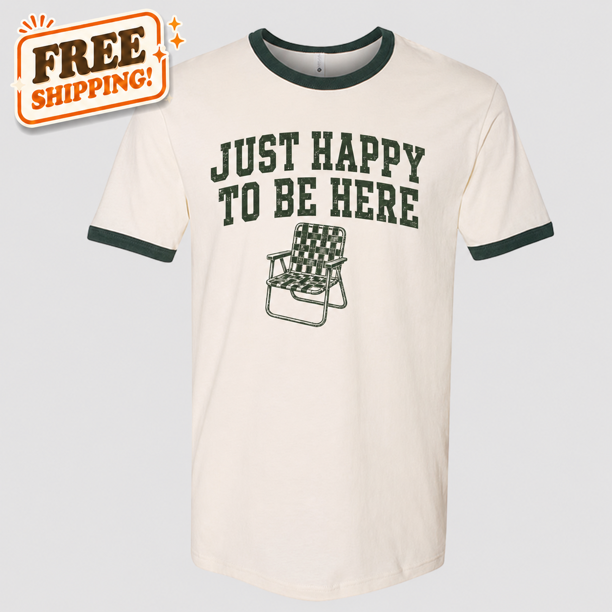 Just Happy to Be Here Ringer Tee