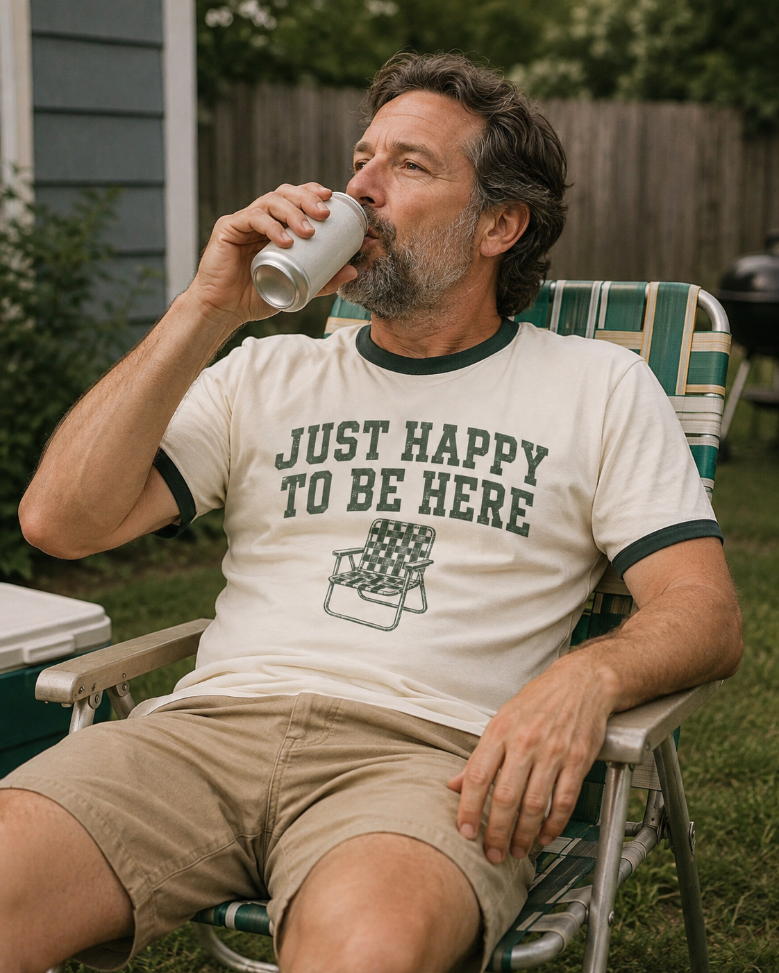 Just Happy to Be Here Ringer Tee