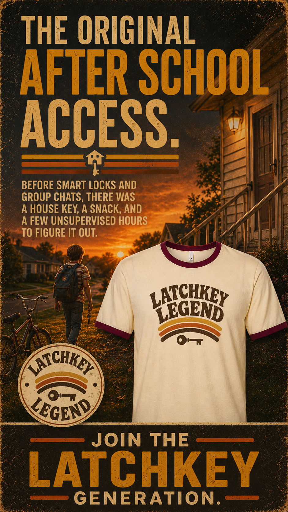"Latchkey Legend" Ringer T-Shirt