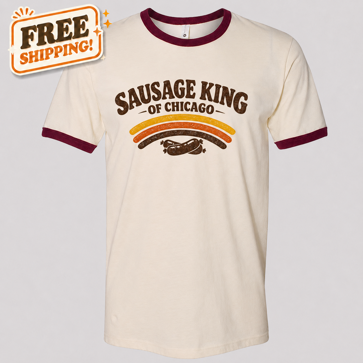 Sausage King of Chicago Retro Ringer T-Shirt