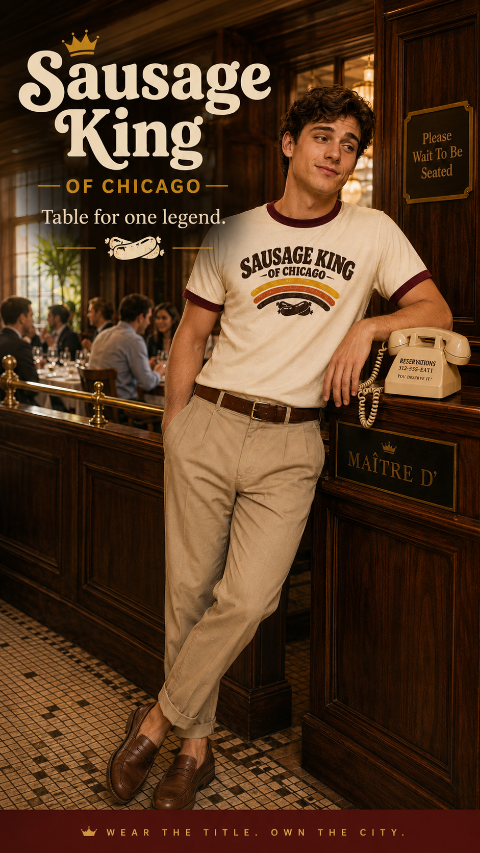 Sausage King of Chicago Retro Ringer T-Shirt