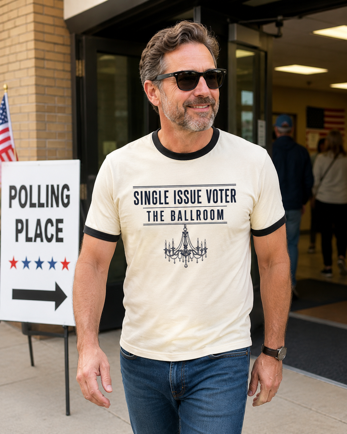 Single Issue Voter – The Ballroom Ringer Tee