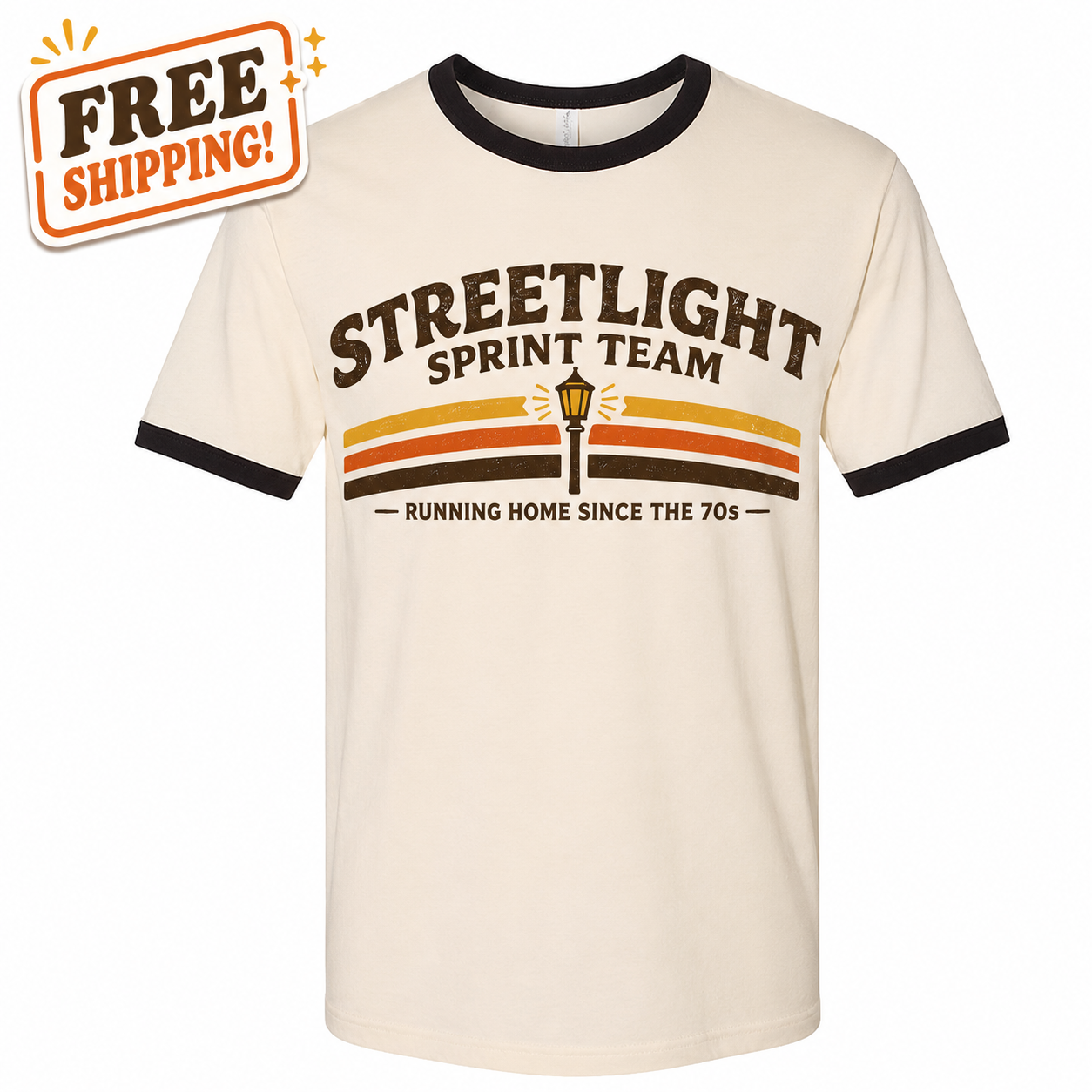 "Streetlight Sprint Team" Retro Ringer T-Shirt