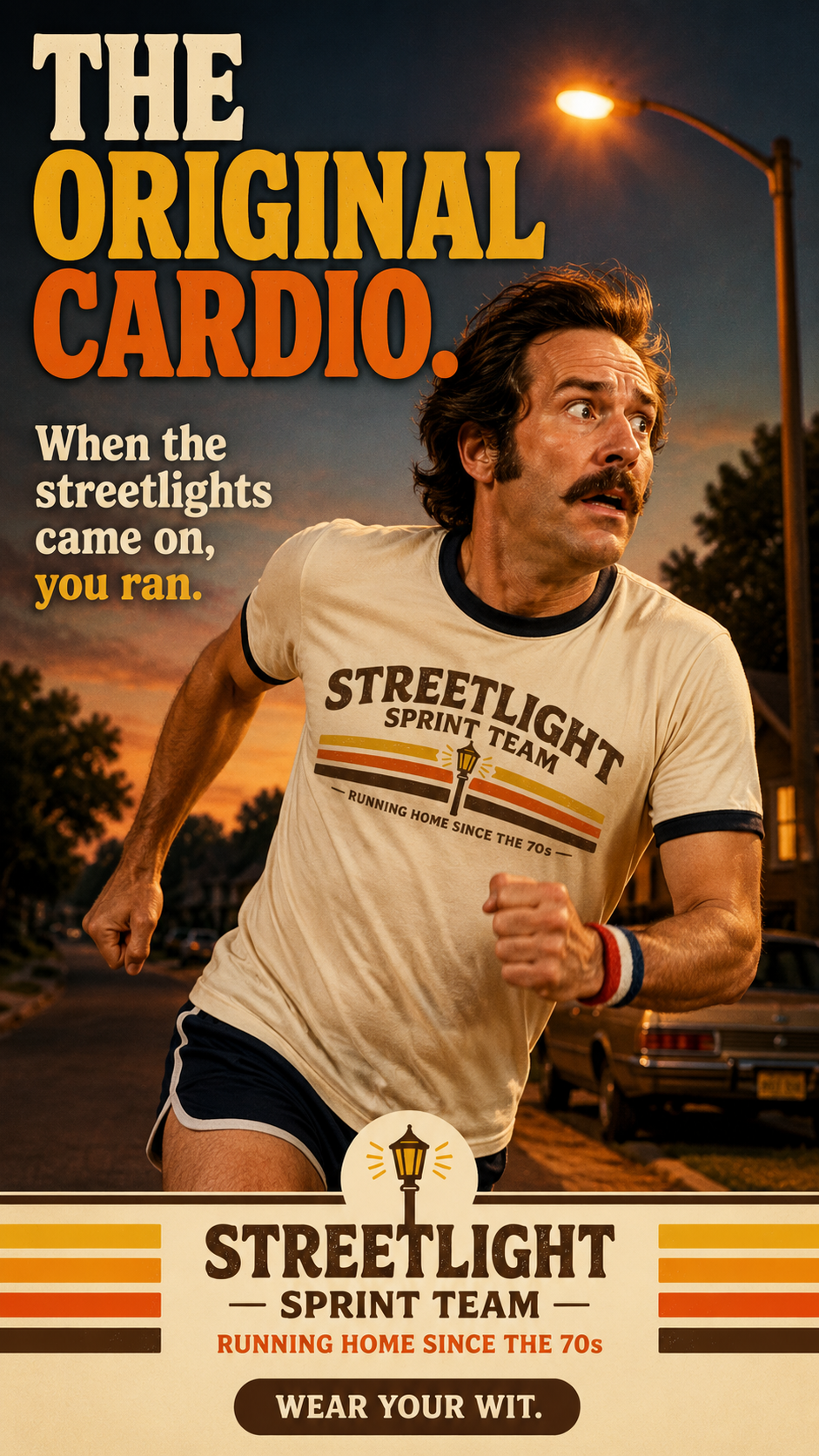 "Streetlight Sprint Team" Retro Ringer T-Shirt
